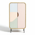 Armadio moderno in legno multicolore con ripiani interni dimensioni 80 x 40 x 120cm